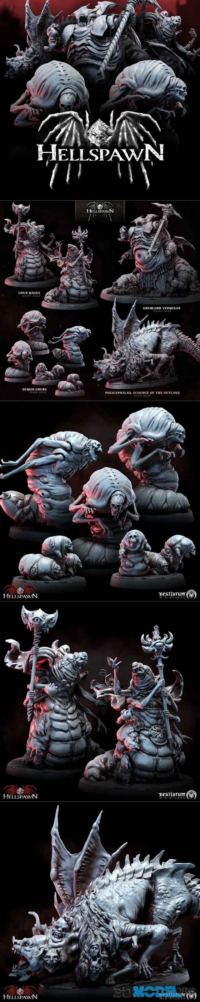 Bestiarum Miniatures - Hellspawn Part 3 – Printable