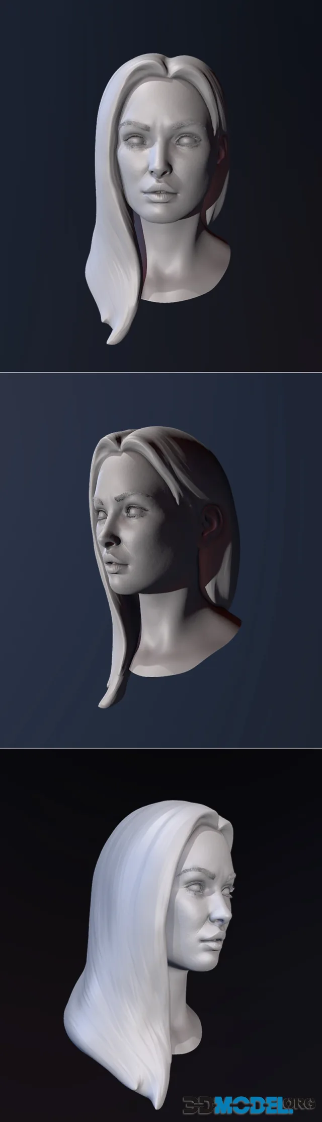 Realistic Female Head – Printable