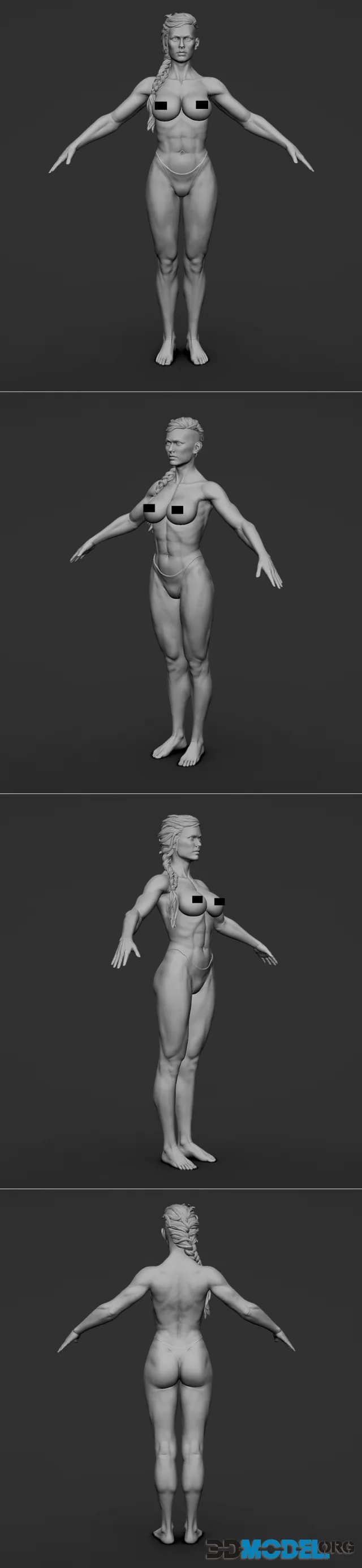 Female Warrior Basemesh – Printable
