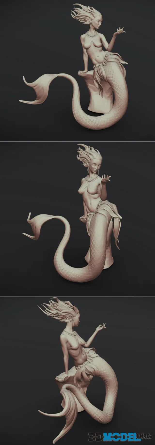 Mermaid Zbrush Sculpt – Printable