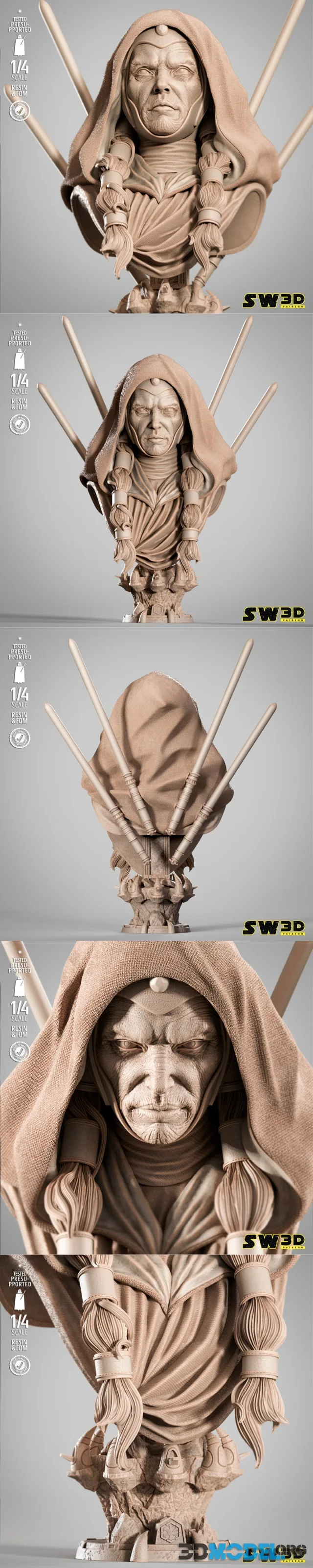 SW3D - Darth Traya Portrait Bust – Printable