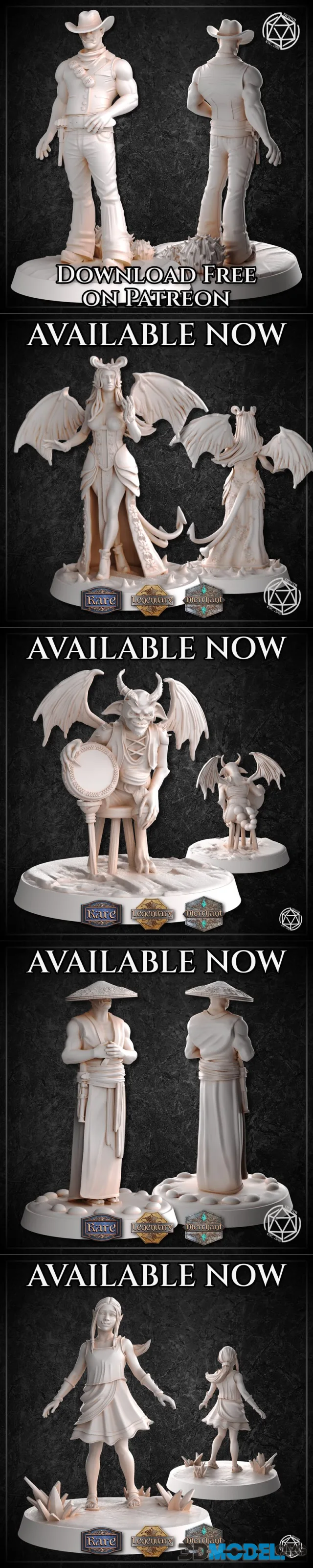 M3DM - Demons, Orcs and Tieflings – Printable