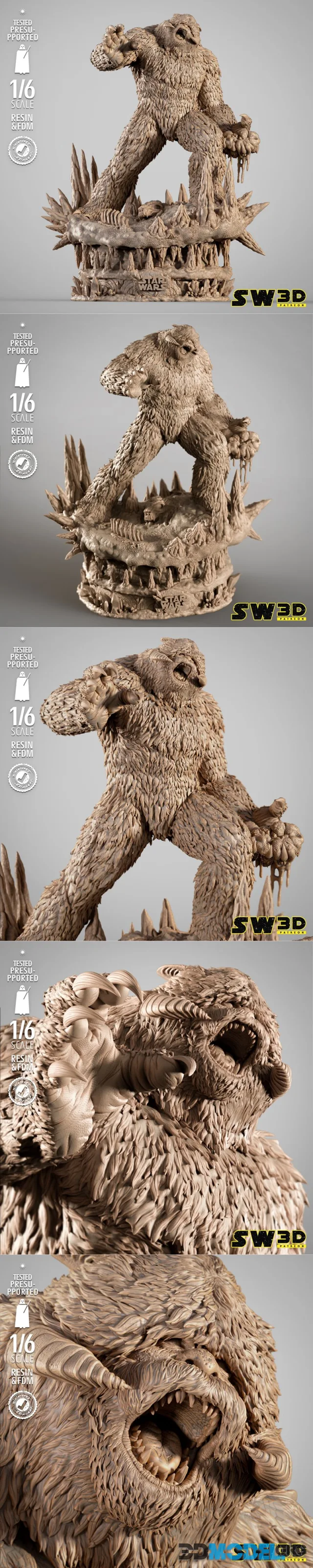 SW3D - Wampa Sculpture – Printable