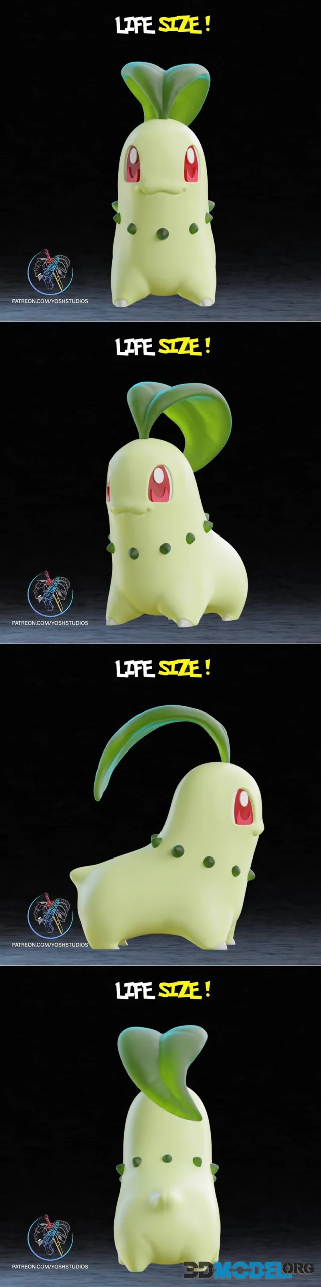 Yosh Studios - Life Size Chikorita – Printable