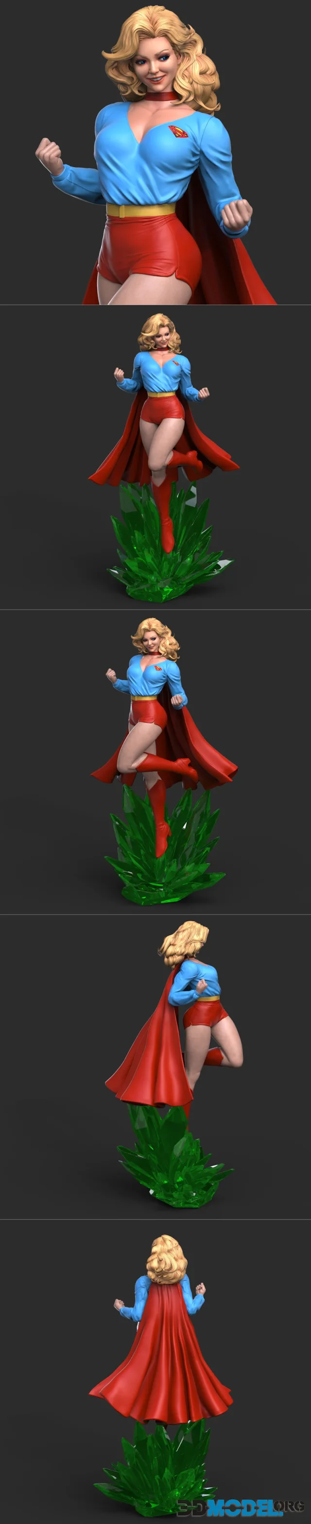 Abe3D - Supergirl Retro – Printable