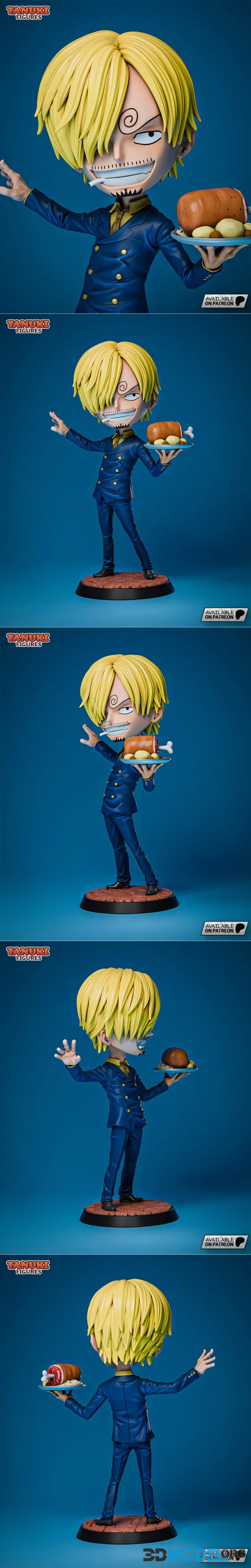 Tanuki Figures - Sanji Chibi – Printable