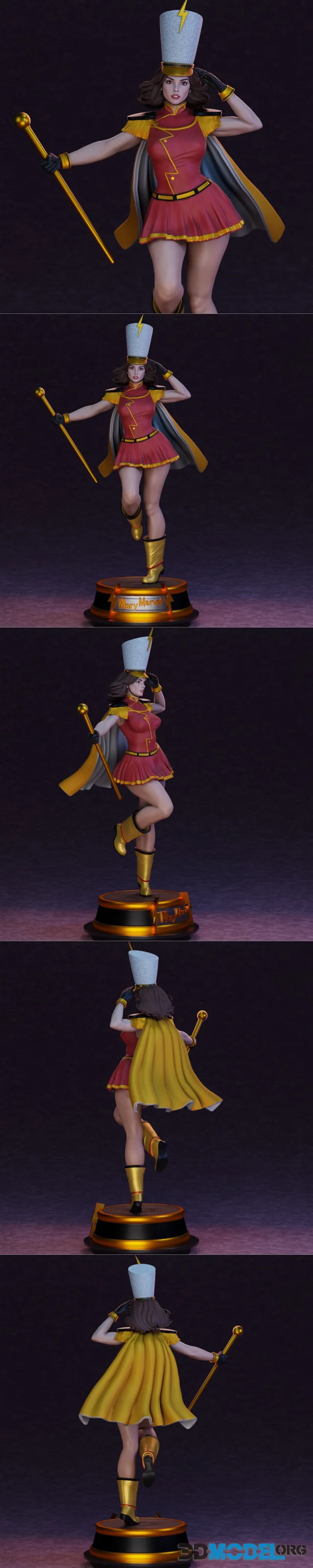 BrunoArt3D - Dc bombshell Mary Shazam – Printable