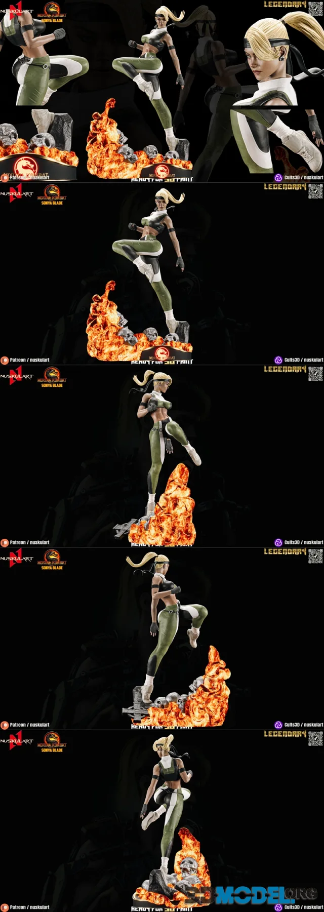 Nuskul Art - Sonya Blade - Mortal Kombat – Printable