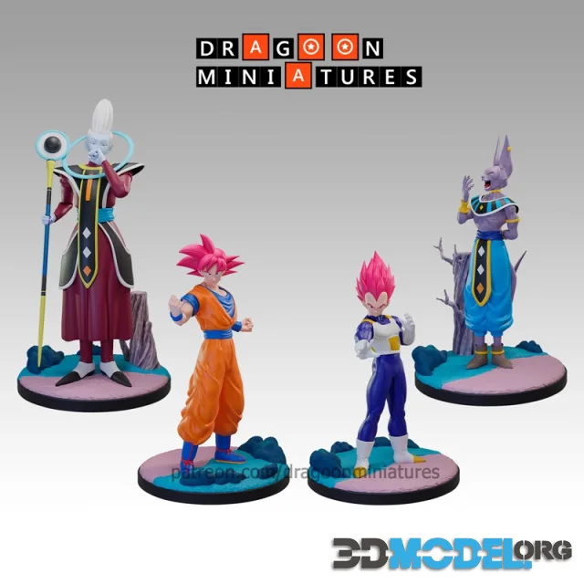 Dragoon Miniatures - Dragon Ball Super Pack 1 – Printable