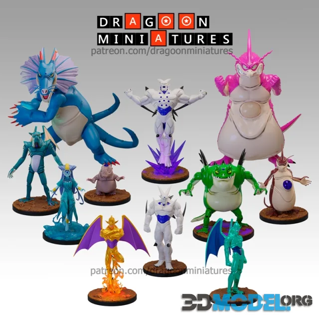 Dragoon Miniatures - Term 27 GT Pack 5 Shadow Dragons Pack – Printable