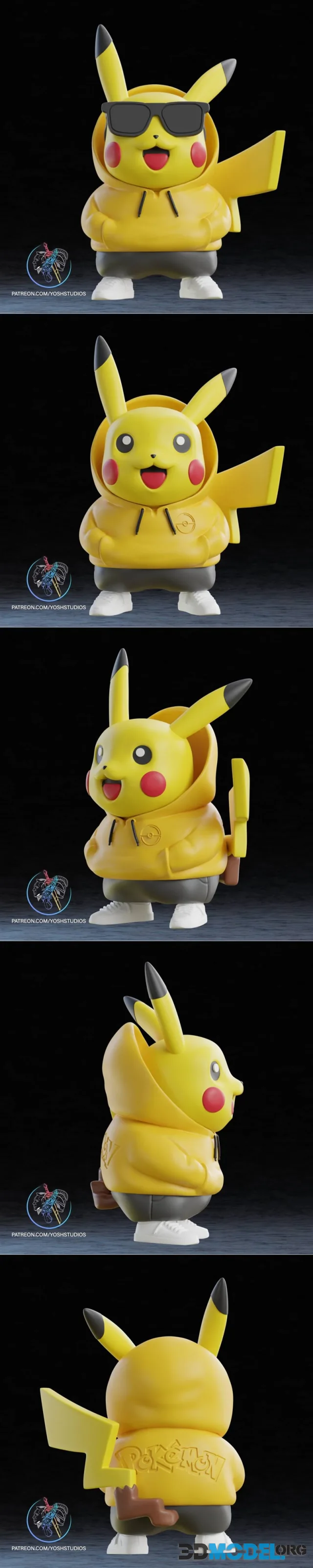 Urban Pikachu 4 & 6 inches – Printable