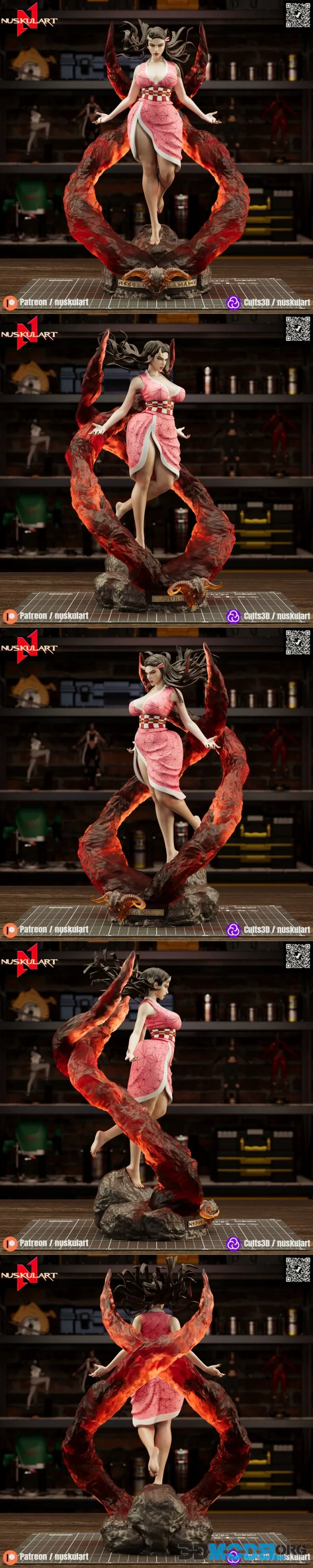 Nuskul Art - Nezuko Kamado - Demon SLayer – Printable