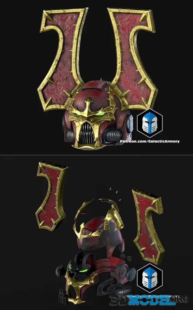 Space Marine 2 Chaos Helmets - World Eaters – Printable