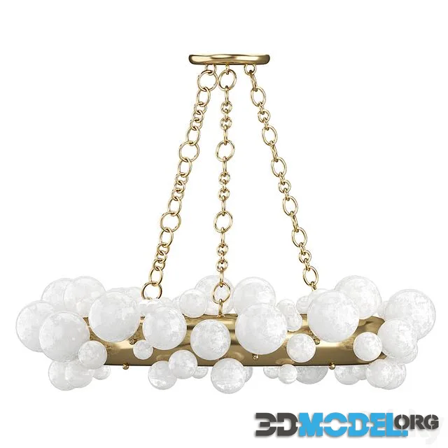1st DIBS Bubble Ring Rock Crystal Chandelier by Phoenix