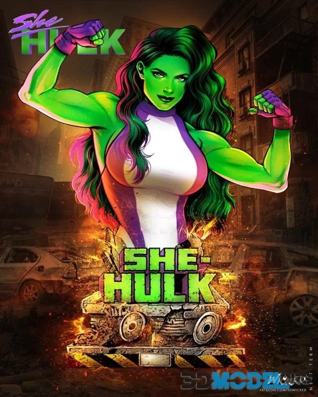 WICKED - She Hulk Bust – Printable