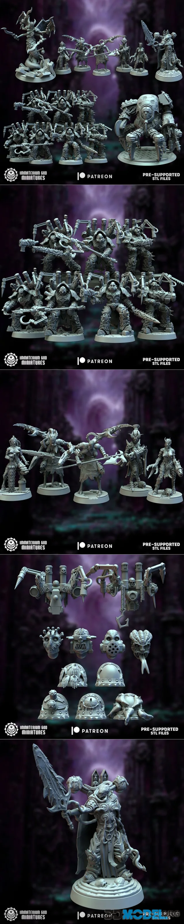 Immaterium God Miniatures - Citadel of Pain Vol.1 – Printable