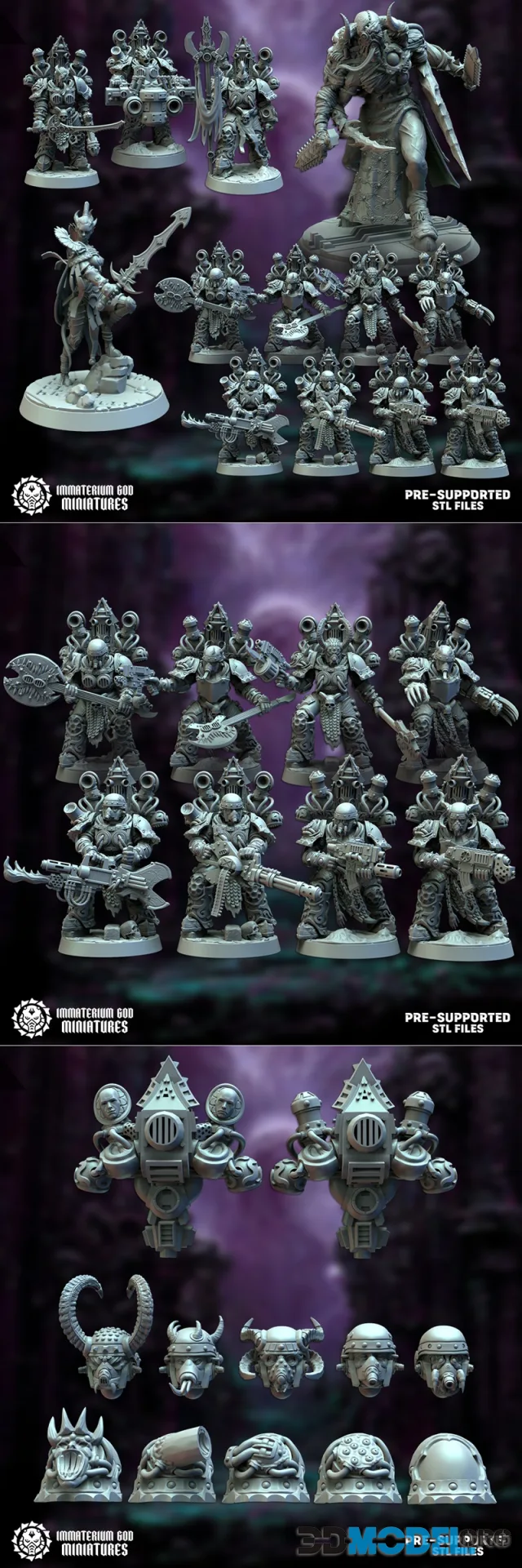 Immaterium God Miniatures - Citadel of Pain Vol.3 – Printable