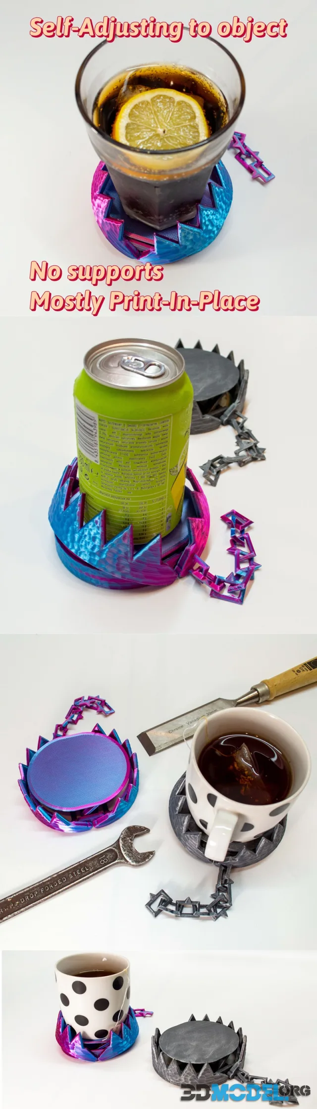 Mug Trap - Self-Adjusting Coaster – Printable