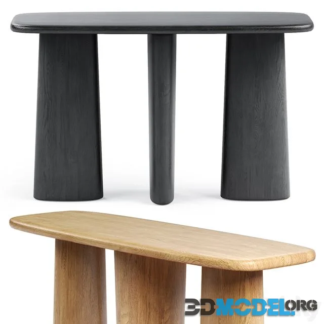 ANTHROPOLOGIE Kalle Sculptural Oak Console