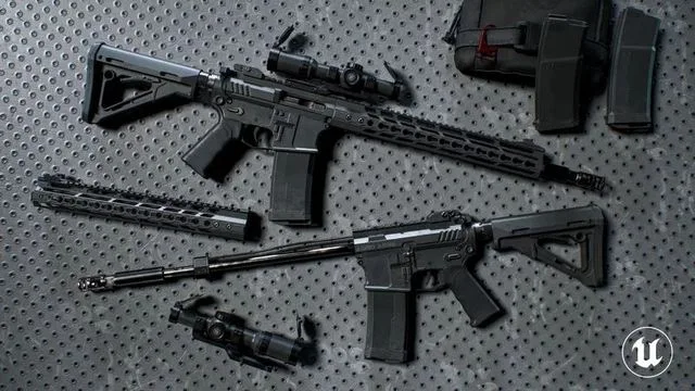 AR 15 Low-poly (PBR)
