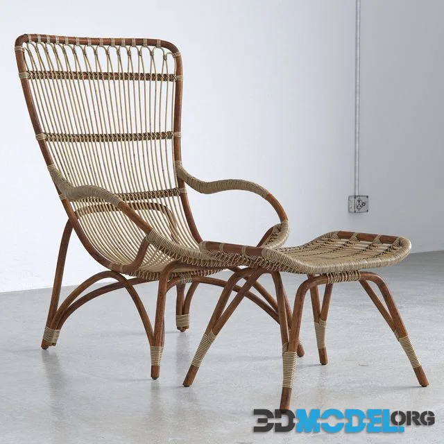 Armchair Sika Design Monet Chair and Footstool