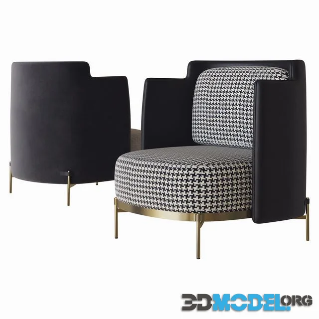 armchair with armrests tape minotti