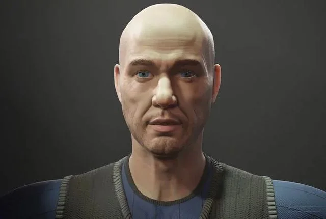 Bald Man Low-poly (PBR)