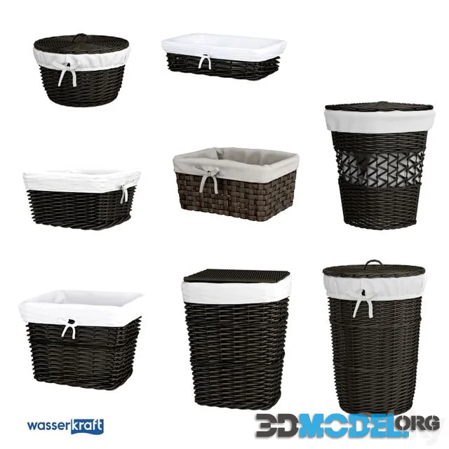 Bathroom baskets dark brown