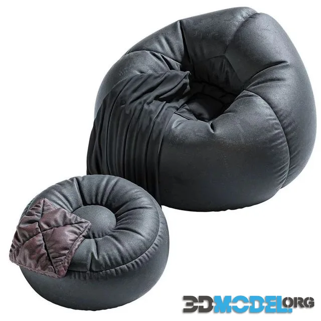 Bean Bag Chair Low-poly (PBR)