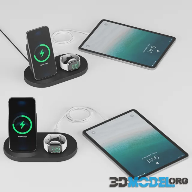 BOOST↑UP™ Wireless Charging Dock for iPhone + Apple Watch + USB-A port iPad