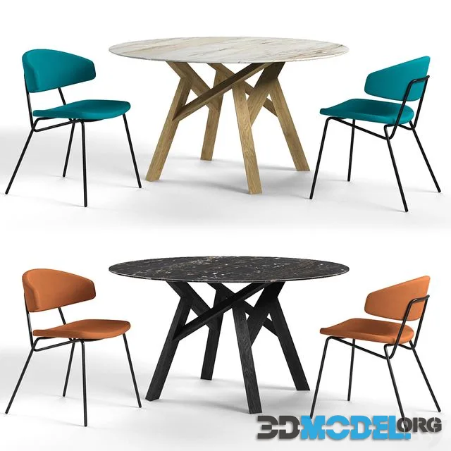 Calligaris sophia chair and jungle table