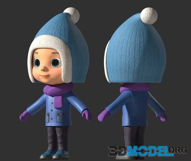 Cartoon boy child winter clothing (PBR)