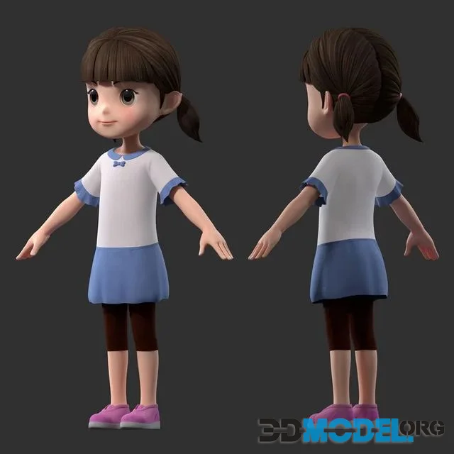 Cartoon girl (PBR)