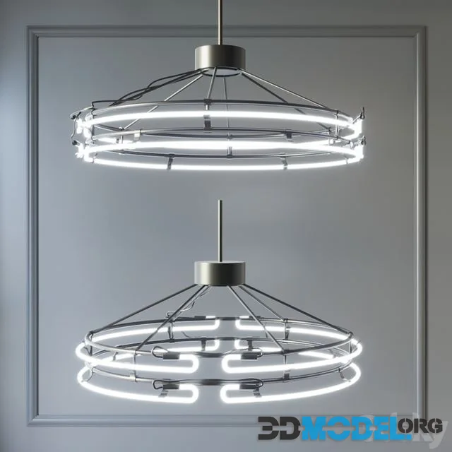 Chandelier from neon 1