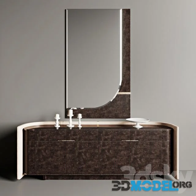 Chest and mirror Turri Eclipse