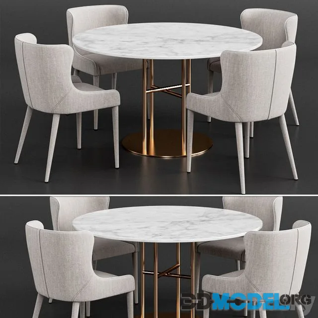 Coco Republic Markson Dining Chair & Flex Dining Table