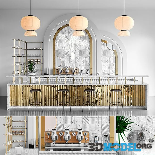 COFFEE SHOP 2 (vray GGX, corona PBR)