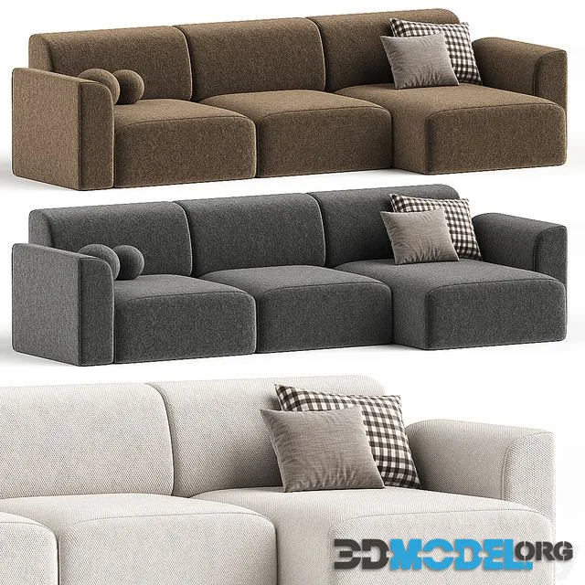 Corner sofa Bayvin-2 Soft Gray