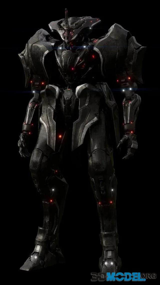 CRIMSON RAVAGER MK-III – Heavy Assault Robot Low-poly (PBR)