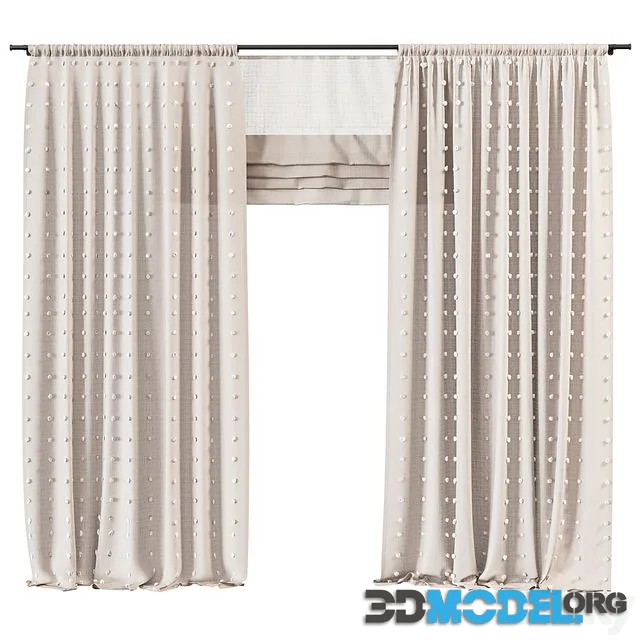 Curtains Pompons for the children`s room