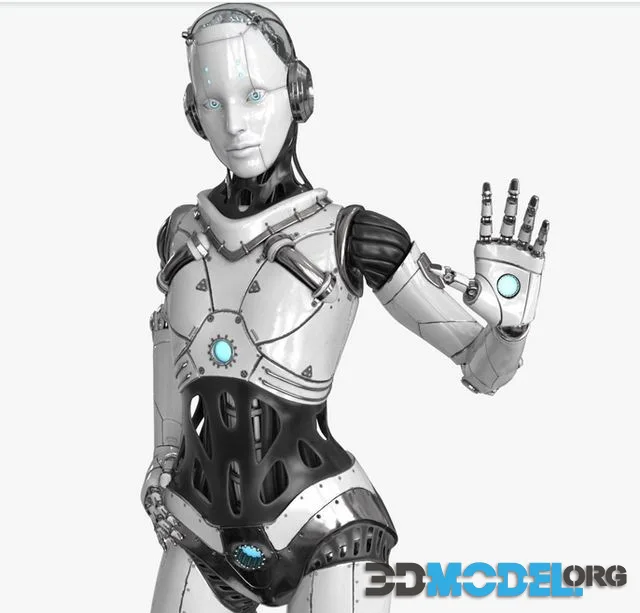 Cyborg Robot Androgyne RIGGED (PBR)