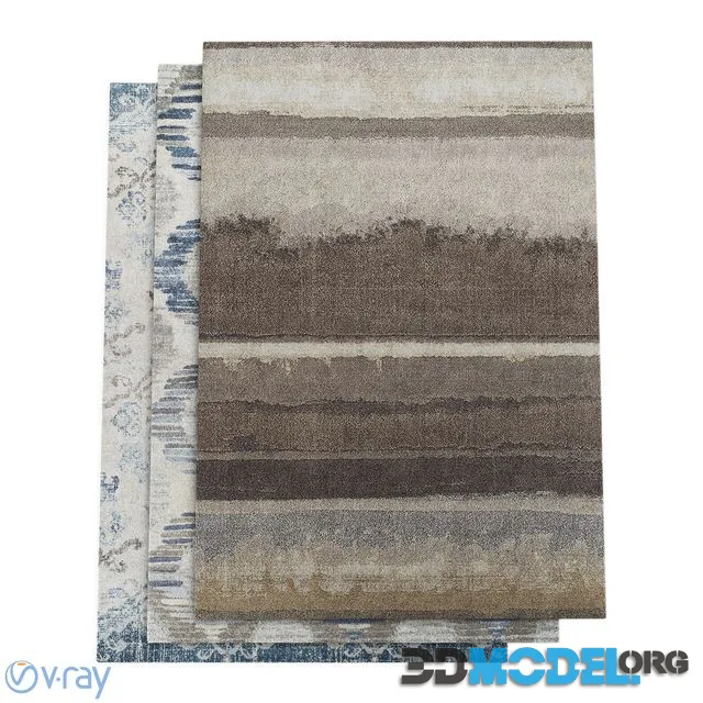 Dalyn Antigua Blue, Linen and Mocha Rugs