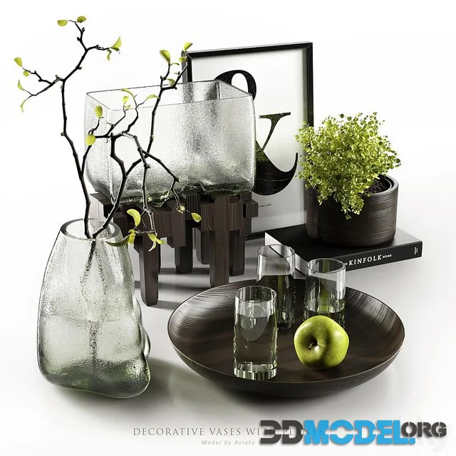 Decorative vases with plants