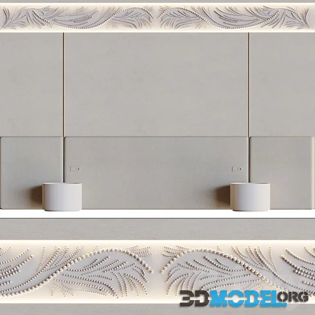 Decorative wall 3D panel 015