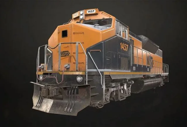 Diesel Locomotive Low-poly (PBR)