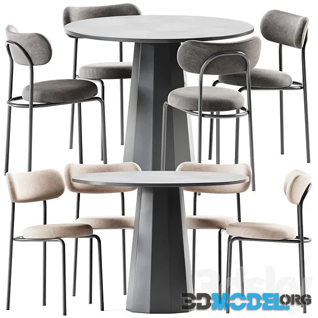 Dix Table and Loop Chair by Connubia