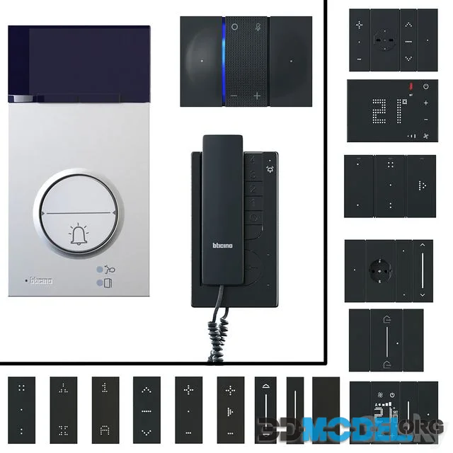 Door communication system Sockets and switches Bticino Bticino Living Now 2022 Black