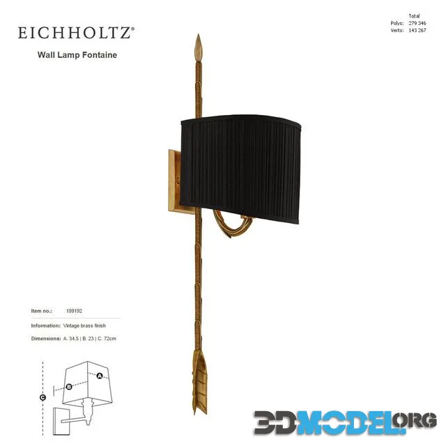 EICHHOLTZ Wall Lamp Fontaine 109192