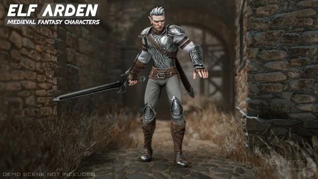 Elf Arden - Stylized Medieval Elven Warrior - Animated RPG Character Hero