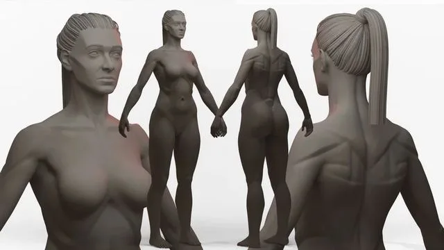 Female Ecorche (PBR)
